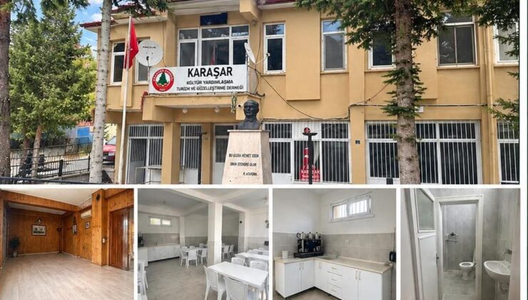 Karaşar’daki eski belediye binası dernek merkezine dönüştürüldü