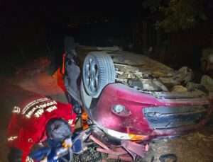 Keşan’da Takla Atan Otomobilde 4 Yaralı