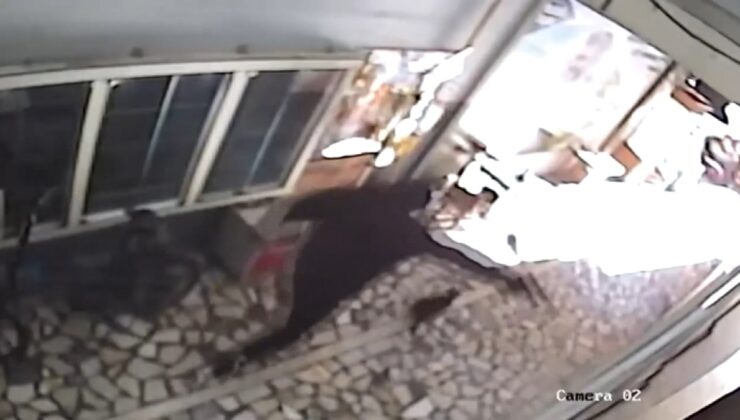 Küçükçekmece’de iş yerine silahlı saldırı düzenleyen şüphelinin yakalandığı anlar kamerada