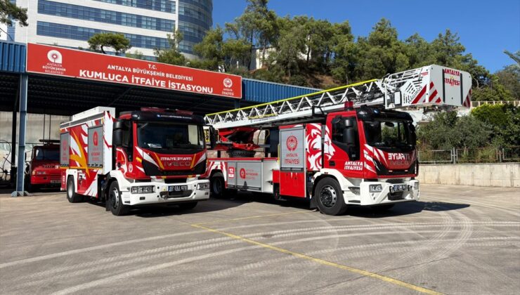 Kumluca itfaiyesine biri 42 metre merdivenli 2 yeni araç kazandırıldı
