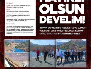MHP’li Baki Ersoy, Develi Köseler Göleti Sulaması Projesi’nin tamamlandığını duyurdu