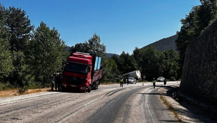 Mudurnu’da Kamyon Kazası: 1 Yaralı