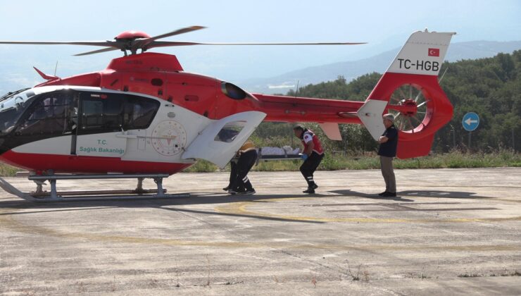 Nişan için geldiği Bolu’da fenalaştı, ambulans helikopterle Antalya’ya sevk edildi