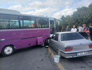 Sakarya’da halk otobüsü ile otomobil çarpıştı: 6 yaralı