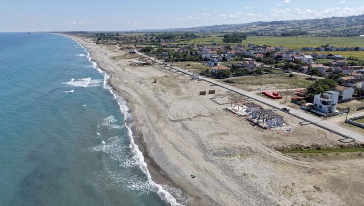 Samsun’da 5 yıldızlı halk plajının yapımı devam ediyor