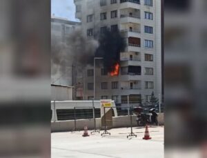 Şanlıurfa’da 8 katlı binada yangın: Bina sakinleri tahliye edildi