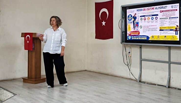 Sarıgöl’de 38 okul çalışanı 8 saatlik iş güvenliği eğitimi aldı