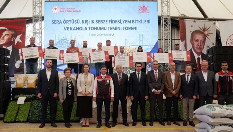 Silivri’de çiftçilere sera örtüsü, fide ve tohum desteği