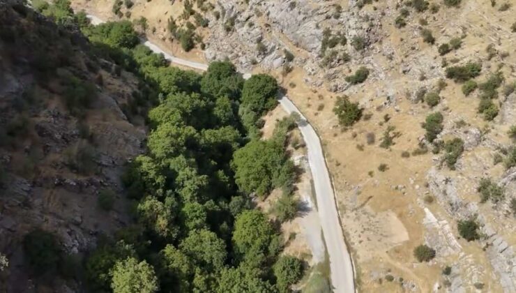 Şırnak Beytüşşebap’ta Ballı Mahallesi yolunun 1 kilometrelik beton bölümü tamamlandı