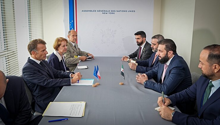 Suriye Cumhurbaşkanı Şara, BM Genel Kurulu kapsamında New York’ta Macron ile görüştü