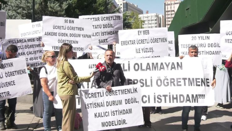 Ücretli Öğretmenler Dayanışma Derneği MEB önünden seslendi: “15-20 sene çalıştık, emekli bile olamadık”
