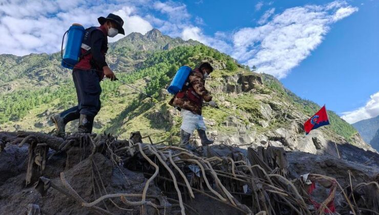 Xizang’da Heyelan Sonrası Dezenfeksiyon Sürüyor