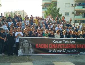 Adana Kozan’da 21 Ekim’deki kadın cinayeti için parkta protesto düzenlendi