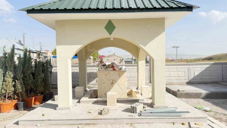 Ağrı Patnos’ta köy halkı cami bahçesine imeceyle külliye benzeri yerleşke kazandırdı