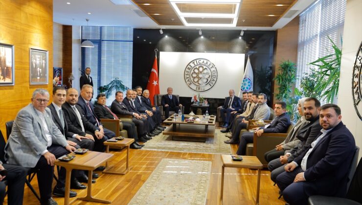 Akar, Kayseri’de yeniden seçilen oda başkanlarına hayırlı olsun ziyaretinde bulundu