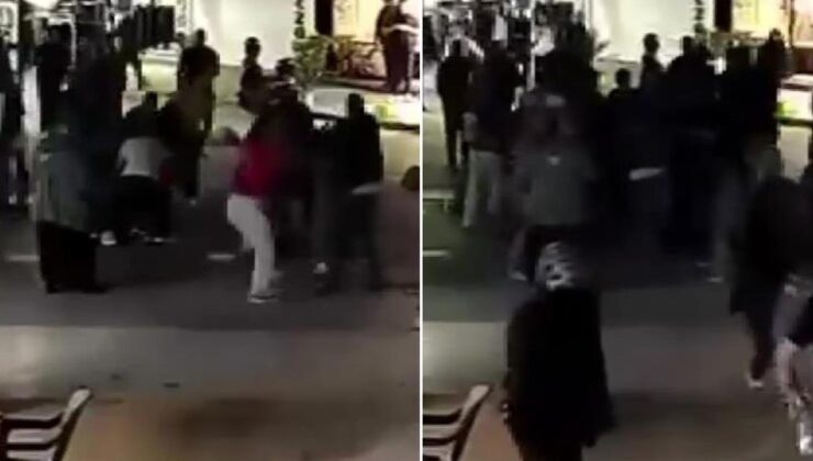 Anne ve kızını cadde ortasında acımasızca darbettiler