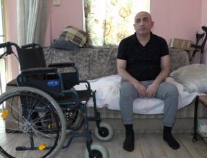 Antalya’da omurilik felci teşhisi konan Serkan Özdemir tek başına yürümek istiyor