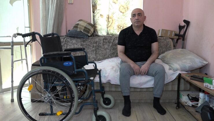 Antalya’da omurilik felci teşhisi konan Serkan Özdemir tek başına yürümek istiyor