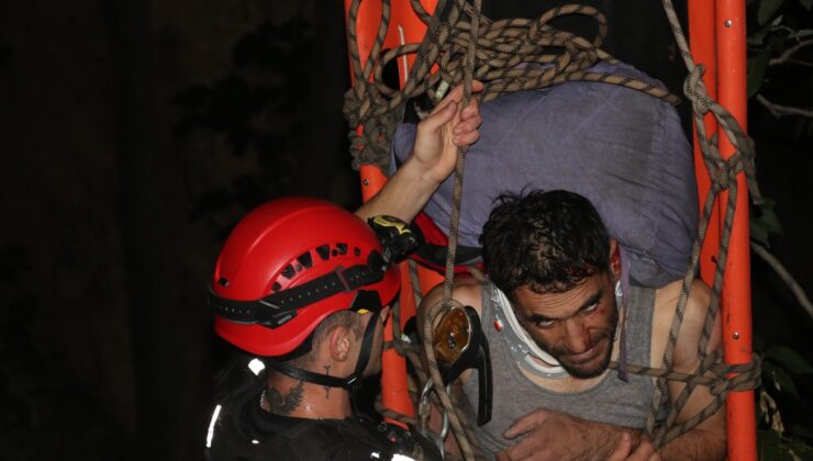 Antalya’da parktaki köprüden 25 metre aşağı düştü! Kurtarma operasyonu 2 saat sürdü