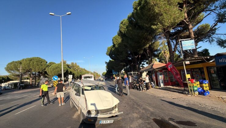 Aydın Sultanhisar’da otomobil ile kamyonet çarpıştı, kamyonet sürücüsü yaralandı