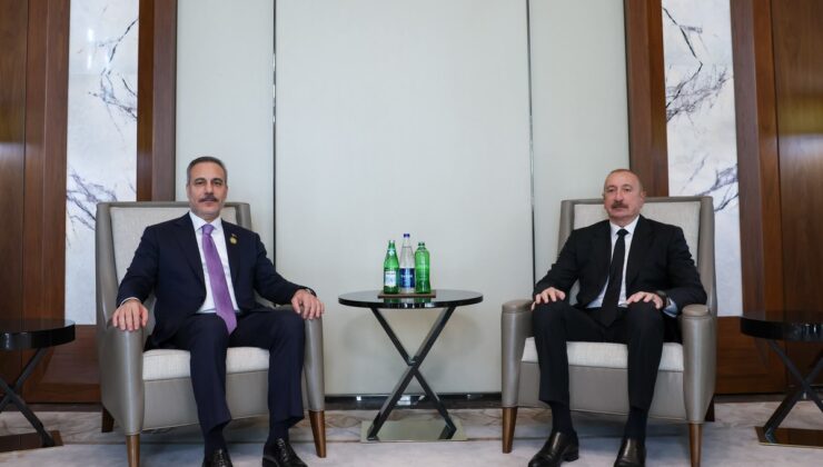 Azerbaycan Cumhurbaşkanı Aliyev, Bakü’de Dışişleri Bakanı Fidan’ı kabul etti