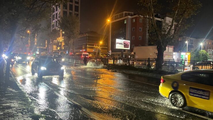 Beşiktaş’ta ana su borusu patlayınca Zincirlikuyu alt geçidini su bastı