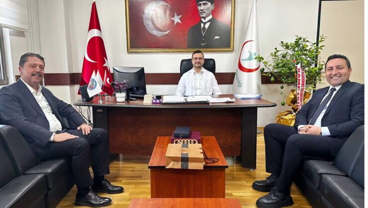 Beypazarı Belediye Başkanı Kasap, yeni başhekim ve nüfus müdürünü ziyaret etti