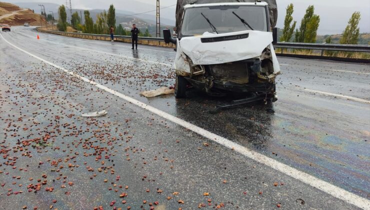 Bitlis Hizan’da kamyonet istinat duvarına çarptı, bir kişi yaralandı