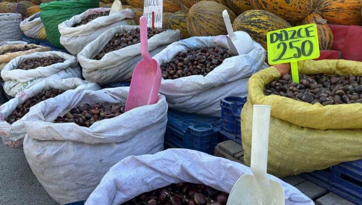 Bolu’da kestane tezgahları açıldı, Düzce’den günlük gelen ürünler ilgi görüyor