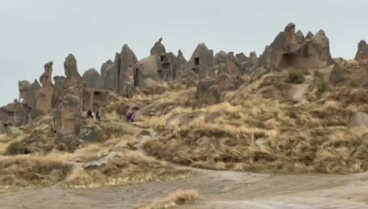 CHP’li Gürer, Göreme’de çöken peri bacasını inceledi, önlem çağrısı yaptı