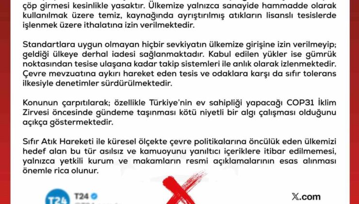 DMM, Avrupa çöpünün Türkiye’ye döküldüğü iddiasını ağır manipülasyon olarak niteledi
