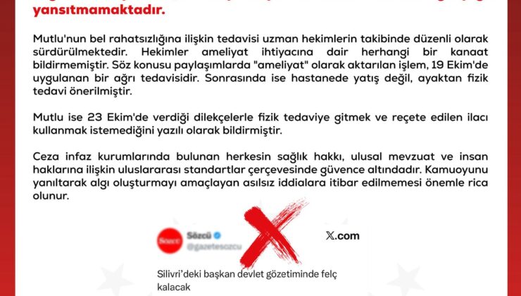 DMM, Hasan Mutlu’nun ameliyat iddiasını yalanladı, işlem ağrı tedavisiydi