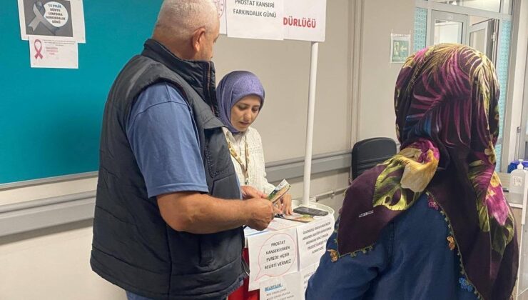 Düzce Çilimli’de prostat kanseri ve lenfoma için farkındalık standı kuruldu