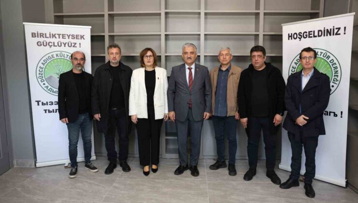 Düzce Valisi Makas, Adige Kültür Derneği’ni ziyaret edip Kültür Merkezi’ni inceledi