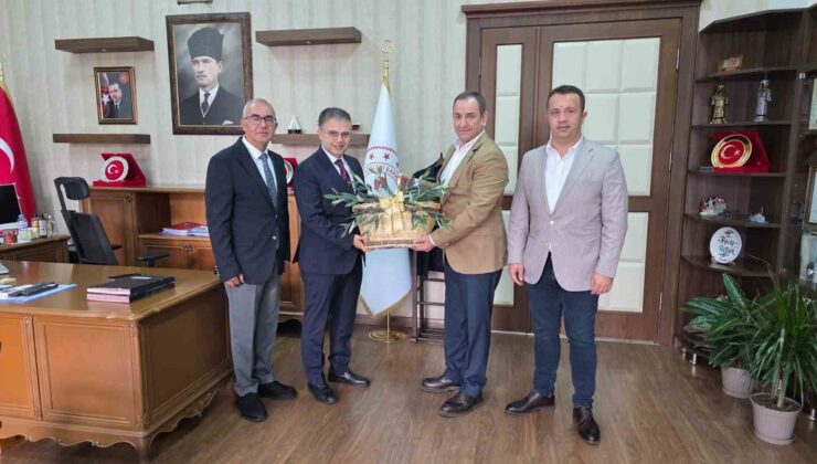 Edincik Marmara Birlik Kooperatifi yönetimi, Bandırma Kaymakamı Öztürk’ü ziyaret etti