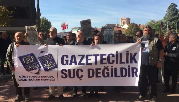 Edirne’de gazeteciler ‘Sansür’e Hayır, Habere Özgürlük’ eylemiyle yürüdü