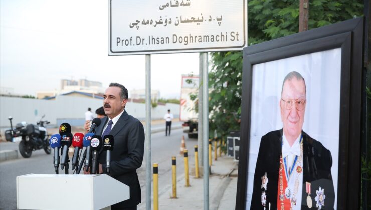 Erbil’de Türkiye Maarif Vakfı okullarının olduğu caddeye İhsan Doğramacı’nın adı verildi