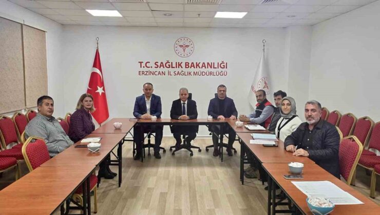 Erzincan İl Sağlık Müdürlüğünde Dr. Cihan Tekin başkanlığında İSG toplantısı yapıldı