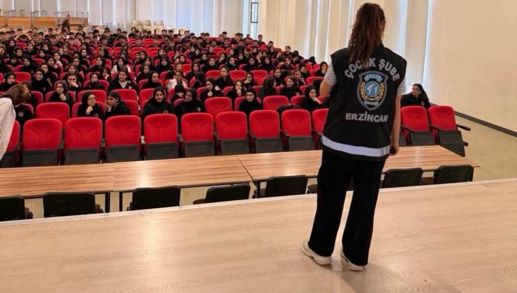 Erzincan’da polis, 270 öğrenci ve öğretmene suçtan korunma yollarını anlattı