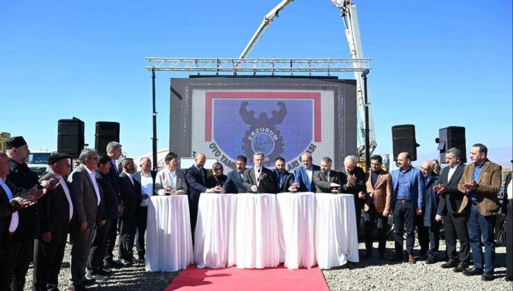 Erzurum Oto Tamir ve İmalatçıları Sanayi Sitesi’nin temeli törenle atıldı