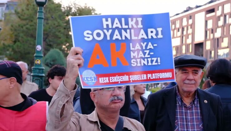 Eskişehir’de yurttaşlar fon soruşturmasında 2,2 milyar liralık meblağı protesto etti