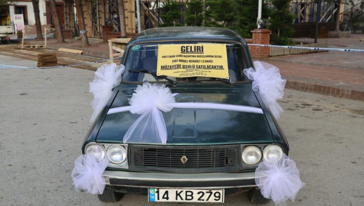 Gerede’de Hacı Sadık Camisi için 1982 model Renault 12 açık artırmaya çıkarıldı