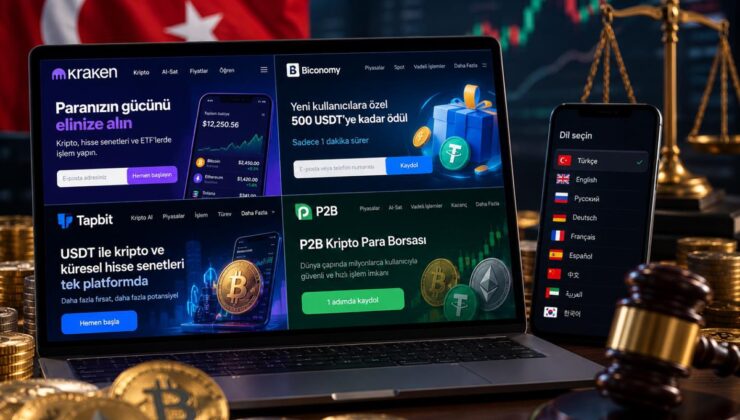 Global kripto borsaları Türkçede ısrarcı: Kraken, Biconomy, Tapbit ve P2B dil desteğini kaldırmıyor