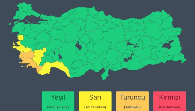 İçişleri Bakanlığı, 26 Ekim 2026’da Aydın ve Muğla için sel uyarısında bulundu