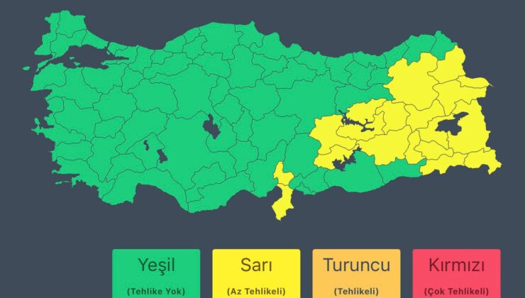 İçişleri Bakanlığı 6 Ekim Salı günü birçok ilde ani sel ve su baskınına karşı uyardı