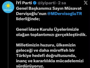 İYİ Parti Genel İdare Kurulu, Dervişoğlu liderliğinde olağan toplantı için toplandı