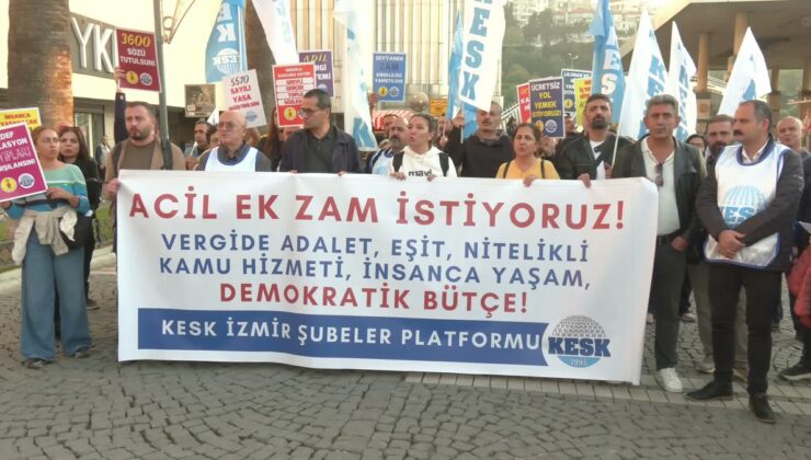 KESK İzmir Şubeler Platformu Konak’ta emekçi ve emekliye acil ek zam istedi