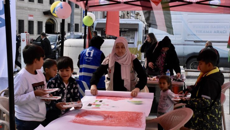 Ordu Altınordu’da çocuklar, Filistinli akranları için resim çizdi