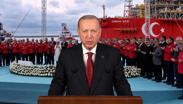 “Osman Gazi” gaz üretimi için yola çıktı! Cumhurbaşkanı Erdoğan: Mavi Vatan’ın ilk fabrikası