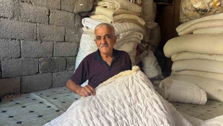Osmaniye’de 54 yıldır yorgan diken Doğanay, gençlerin bu işi beğenmediğini söyledi